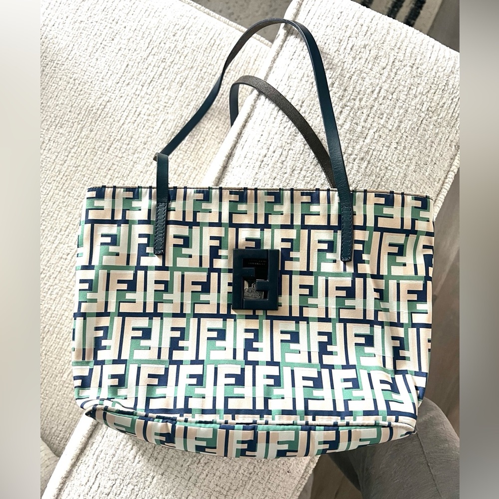 Fendi multicolor zucca pattern tote